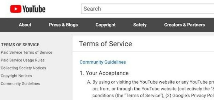 Terms of service