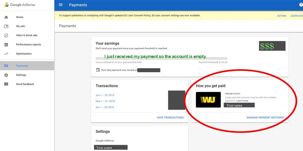 Western Union Quick Cash