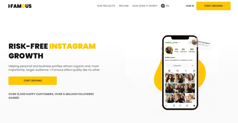 iFamous another instagram growth service